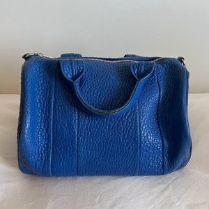 Alexander Wang Blue Medium Leather Handle Bag w/ Strap & Silver Tone Hardware